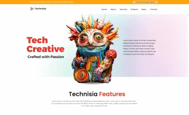 Landing page design